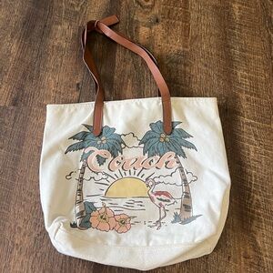 Coach alona summer canvas tote